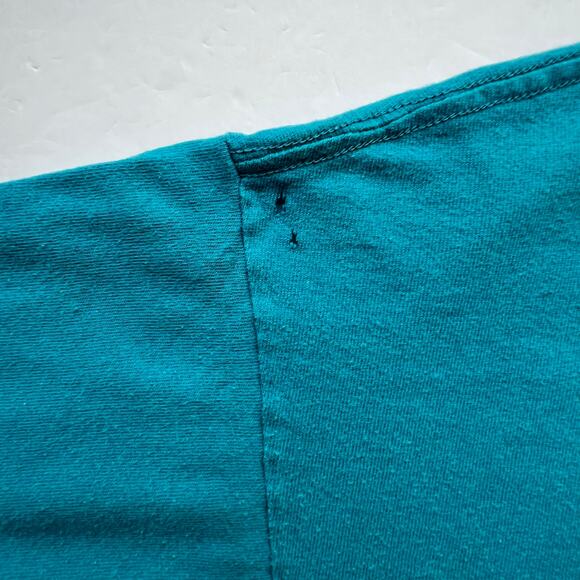 Vintage Wild Stang Ford Mustang Boss Fastback Single Stitch Teal Car USA T Shirt - Picture 12 of 14